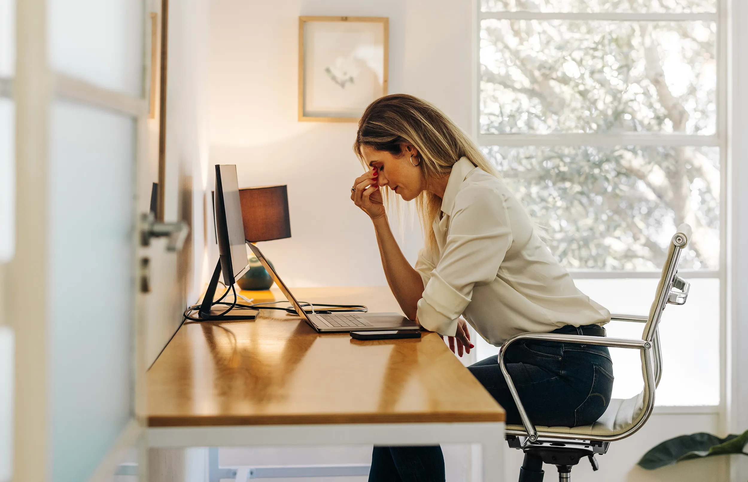 Stressed Woman Attorney Referral